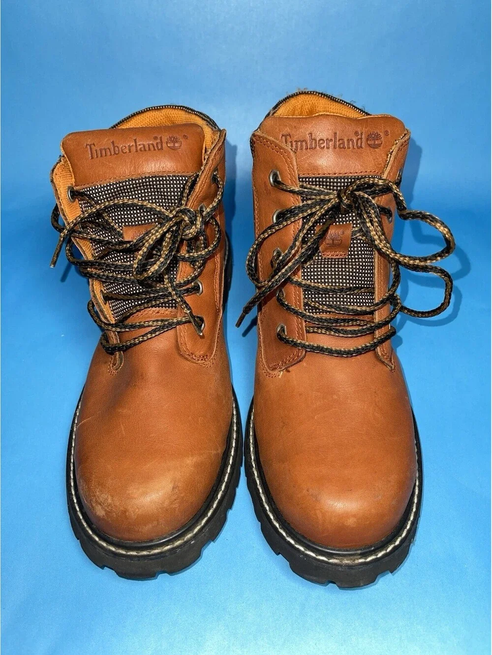 Timberland Mens Size 9M Brown Leather Work Hiking Ankle Boots Lace Up